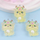 10Pcs Luminous Dragon Baby Resin Charms Pendants DIY Earring Neck