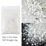 50g Silver Glitter Resin Filler Hexagons UV Resin Sequ