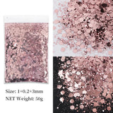 50g Silver Glitter Resin Filler Hexagons UV Resin Sequ