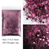 50g Silver Glitter Resin Filler Hexagons UV Resin Sequ