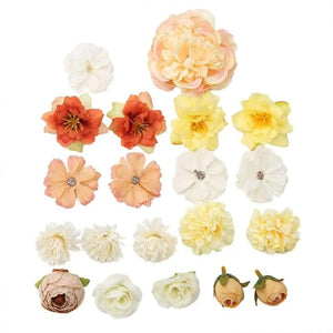 Multicolor Silk Flower Heads Mixed Floral Material DIY Kit Wedding Decor
