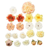Multicolor Silk Flower Heads Mixed Floral Material DIY Kit Wedding Decor