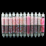 12pc Resin Filler Glitter Flakes Set Kit Clay Epoxy Silicone Mol