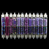 12pc Resin Filler Glitter Flakes Set Kit Clay Epoxy Silicone Mol