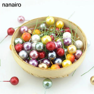 100pcs Artificial Flower Stamens Berries DIY Craft Supplies