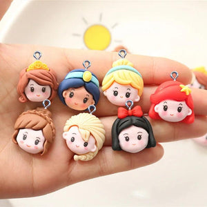 10Pcs Princess Series Charms Jewelry Making DIY Necklace Earring Keychain