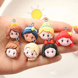 10Pcs Princess Series Charms Jewelry Making DIY Necklace Earring Keychain