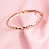 14K Rose Plated Purple Dazzling Light Bracelet for Women
