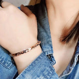 14K Rose Plated Purple Dazzling Light Bracelet for Women