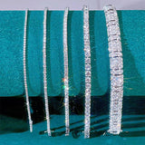 2-5mm Moissanite Tennis Bracelet 925 Sterling Silver 18K Plated