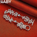 925 Silver Grape Beads Bracelet Chain for Women Wedding Engagement