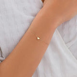 Sterling Silver Love Heart Pendant Bracelet Chains Women's Jewelry Gift