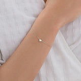 Sterling Silver Love Heart Pendant Bracelet Chains Women's Jewelry Gift