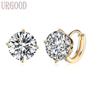 925 Silver 10mm Zircon Piercing Earrings for Women's Gift