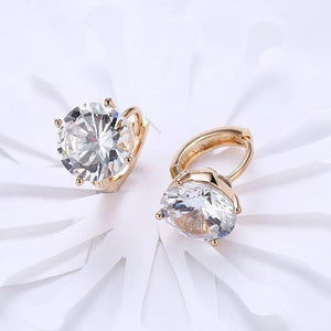 925 Silver 10mm Zircon Piercing Earrings for Women's Gift