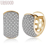 925 Silver Zircon Circular Earrings for Women's Party