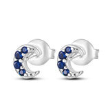 925 Silver Zircon CZ Studs Earrings Wedding Engagement Jewelry Gift