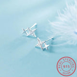 925 Silver CZ Stud Earrings For Daughter Girls DE0050