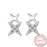 925 Silver CZ Stud Earrings For Daughter Girls DE0050