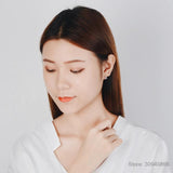 925 Silver CZ Stud Earrings For Daughter Girls DE0050