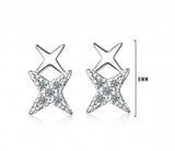 925 Silver CZ Stud Earrings For Daughter Girls DE0050