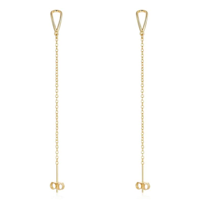 925 Silver Box Chain Tassel Earrings for Women