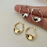 925 Sterling Silver European and American Twisted Earrings for Women