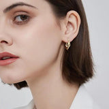 925 Sterling Silver European and American Twisted Earrings for Women