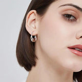 925 Sterling Silver European and American Twisted Earrings for Women