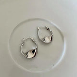 925 Sterling Silver European and American Twisted Earrings for Women