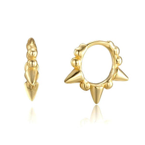 925 Silver Vintage Geometric Tassel Hoop Earrings for Women