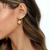 925 Silver Vintage Geometric Tassel Hoop Earrings for Women