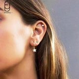 925 Silver Vintage Geometric Tassel Hoop Earrings for Women