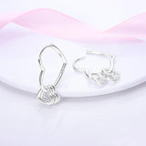 925 Silver Love Earrings for Women - Wedding Party Gift