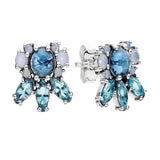 Heart Ribbons Love 925 Silver Earring Studs Elegant Jewelry Gift