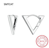 925 Silver Small Triangle Geometric Hoop Earring BSE863