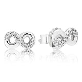 Love Knot Petals Earrings 925 Silver Wedding Party Gift