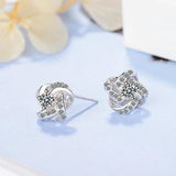 925 Silver Zirconia Eternal Heart Twist Earrings S-E430