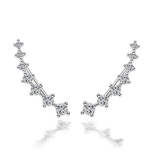 925 Sterling Silver Ear Cuff with Cubic Zirconia