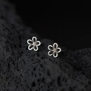 925 Silver Flower Earrings For Kids Ear Piercing