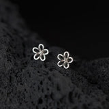 925 Silver Flower Earrings For Kids Ear Piercing