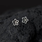 925 Silver Flower Earrings For Kids Ear Piercing