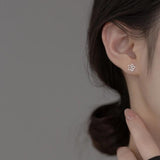925 Silver Flower Earrings For Kids Ear Piercing