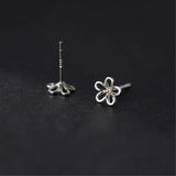 925 Silver Flower Earrings For Kids Ear Piercing