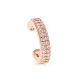 Micro Pave CZ Double Line Ear Cuff 925 Silver