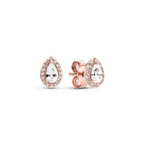 Sparkling Infinity Stud Earrings - Feather Stud Earrings - Pandora Fine Jewelry