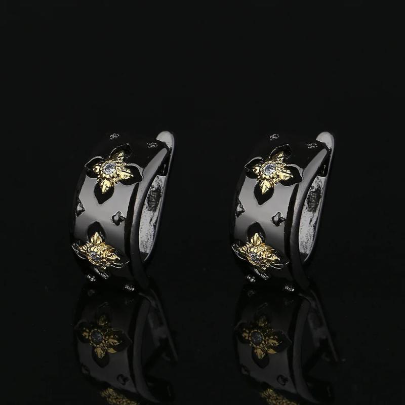 Two-color Cross Shape Earrings for Women