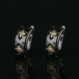 Two-color Cross Shape Earrings for Women
