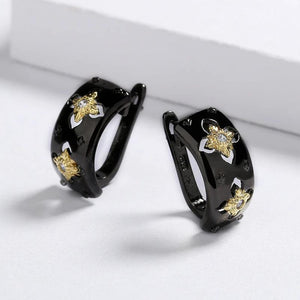 Two-color Cross Shape Earrings for Women