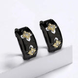Two-color Cross Shape Earrings for Women